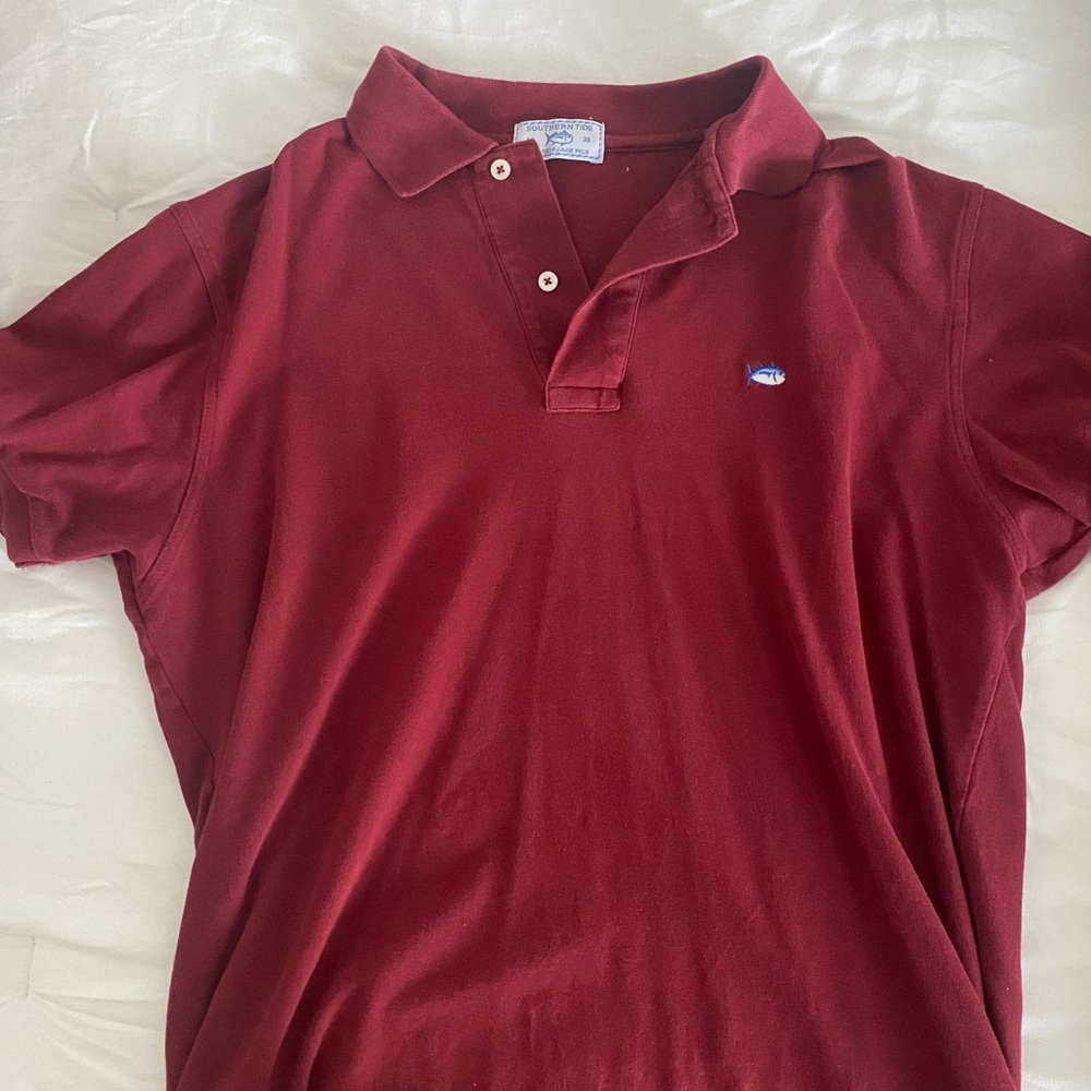 Maroon / Red Southern Tide Polo Medium